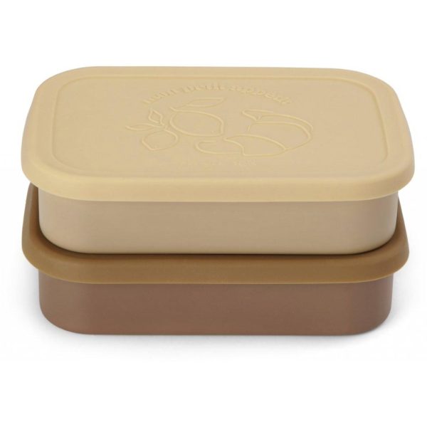2 PACK FOOD BOXES LID SQUARE LUNCH BOX KS2300 VANILLA YELLOW 1024x1024@2x