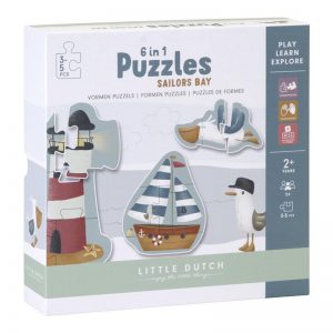 0016551 little dutch 6 in 1 puzzles sailors bay sailors bay 0