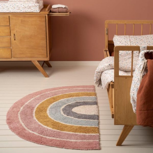 0012021 little dutch rug rainbow shape pure pink 80x130cm pure 1
