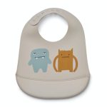 Liewood. Σετ 2 σιλικονούχες σαλιάρες / Tilda Monster - Mist - Image 2