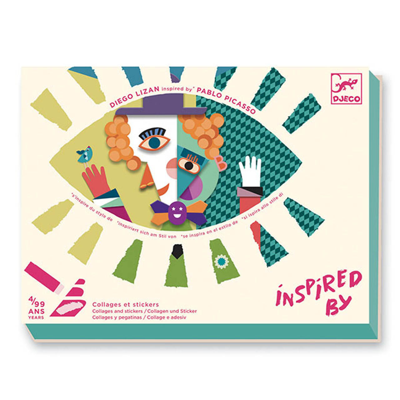 307090009377520SQUARE20HEADS20DJ09377201__44324 Djeco. Inspired by Picasso "Κολάζ Κυβισμός Πορτραίτα" - Image 1
