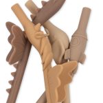 Konges Sloejd. 4 Σιλικονούχα καλαμάκια/  Hortensia mix - Image 2