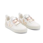 Veja. KIDS V-10 Chromefree Leather Multico White Shiny/ KIDS