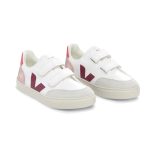 VEJA. KIDS V-12 Chrome-free Leather White Multico Nacre/ JUNIOR