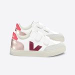 VEJA. KIDS V-12 Chrome-free Leather White Multico Nacre/ JUNIOR - Image 3