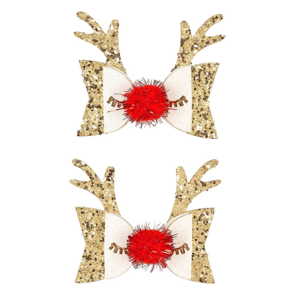 107167-1000x1000 Souza. Xmas Hair Clips Reindeer - Image 1