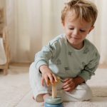 LITTLE DUTCH. Ξύλινη πυραμίδα ταξινόμησης & Forest Friends - Image 3