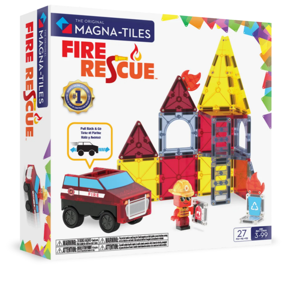 Προσαρμοσμένες διαστάσεις 1000x1000 px MAGNA-TILES. Fire Rescue 27 κομματιών - Image 1