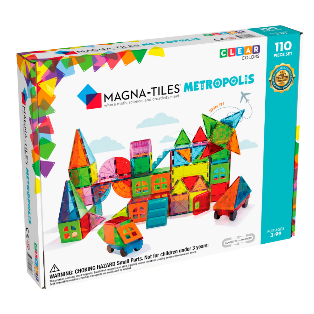 Προσαρμοσμένες διαστάσεις 1000x1000 px MAGNA-TILES. Metropolis 110 κομματιών - Image 1