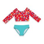 Teeter Totter. Two Pieces Swimsuit Aphrodite- Red Leopard