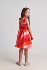 Two in a castle. Scarlet Striped Backless Dress - Image 3