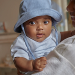 LITTLE DUTCH. Βρεφικό καπέλο ήλιου Stone Blue - Image 2