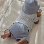 LITTLE DUTCH. Βρεφικό καπέλο ήλιου Stone Blue - Image 4
