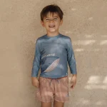 LITTLE DUTCH. Μαγιό βερμούδα Brown Stripes - Image 4