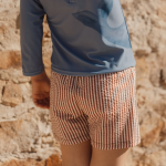LITTLE DUTCH. Μαγιό βερμούδα Brown Stripes - Image 2