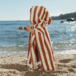 LITTLE DUTCH. Παιδικό πόντσο Brown Stripe 2-4 years - Image 2