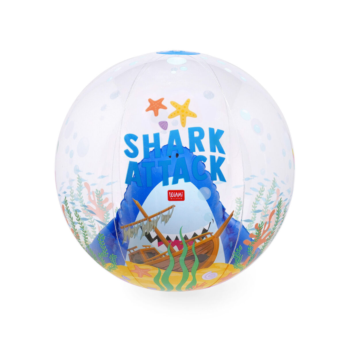 BBS0004_1 Legami. Shark Inflatable Beach Ball - Image 1