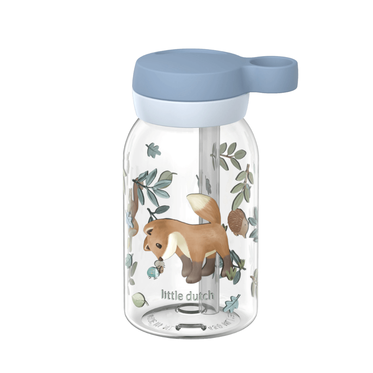 mepal-water-bottle-with-straw-450-ml-blue-107480065408-product-1 - Medium LITTLE DUTCH. Μπουκάλι με καλαμάκι 450ml Forest Friends - Image 1
