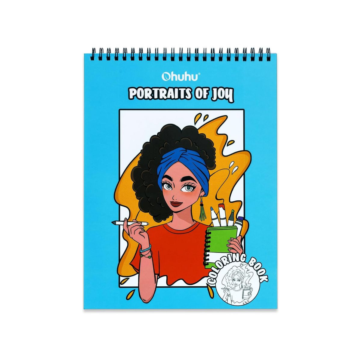 ohuhu-bleedproof-coloring-book-portraits-of-joy Ohuhu. Coloring Book Portraits of Joy - Image 1