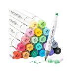 Ohuhu. Alcohol Markers  24 Βασικά Χρώματα Brush & Chisel