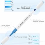 Ohuhu. Alcohol Art Markers 48 χρωμάτων Fine & Chisel - Image 4