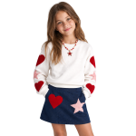 Two in a castle. Set Top and Skirt Hearts