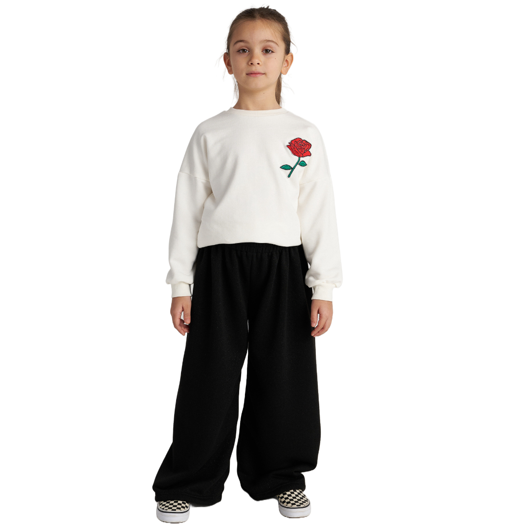 t7695 Two in a castle. Rose Set Top And Pants - Image 1